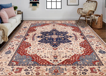 handmade Traditional Kafkaz Beige Blue Hand Knotted RECTANGLE 100% WOOL area rug 10 x 13